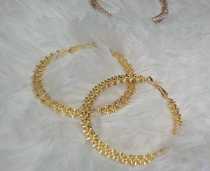 Gold "Nugget Style" Hoops - GLO Culture Boutique™