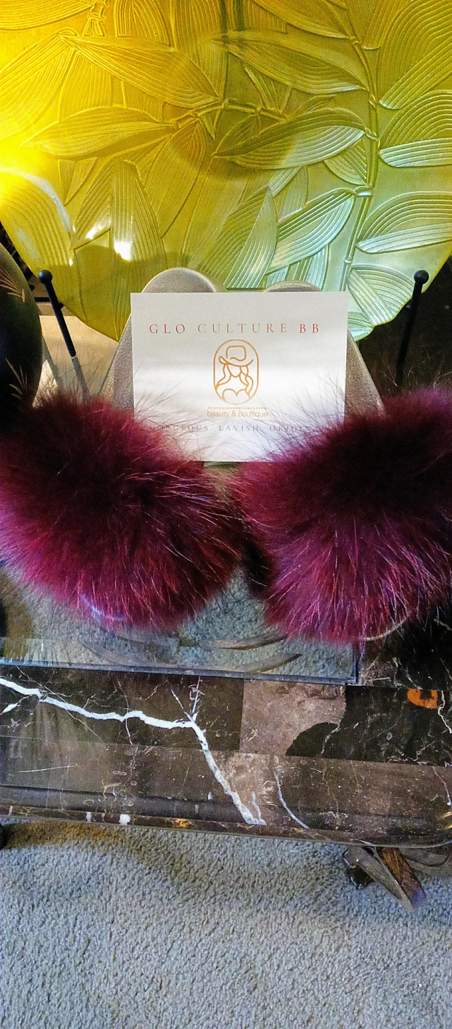 Fluffy Fur Slippers: Red Wine - GLO Culture Boutique™