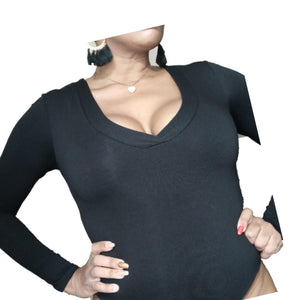 Basic Black Bodysuit - GLO Culture Boutique™