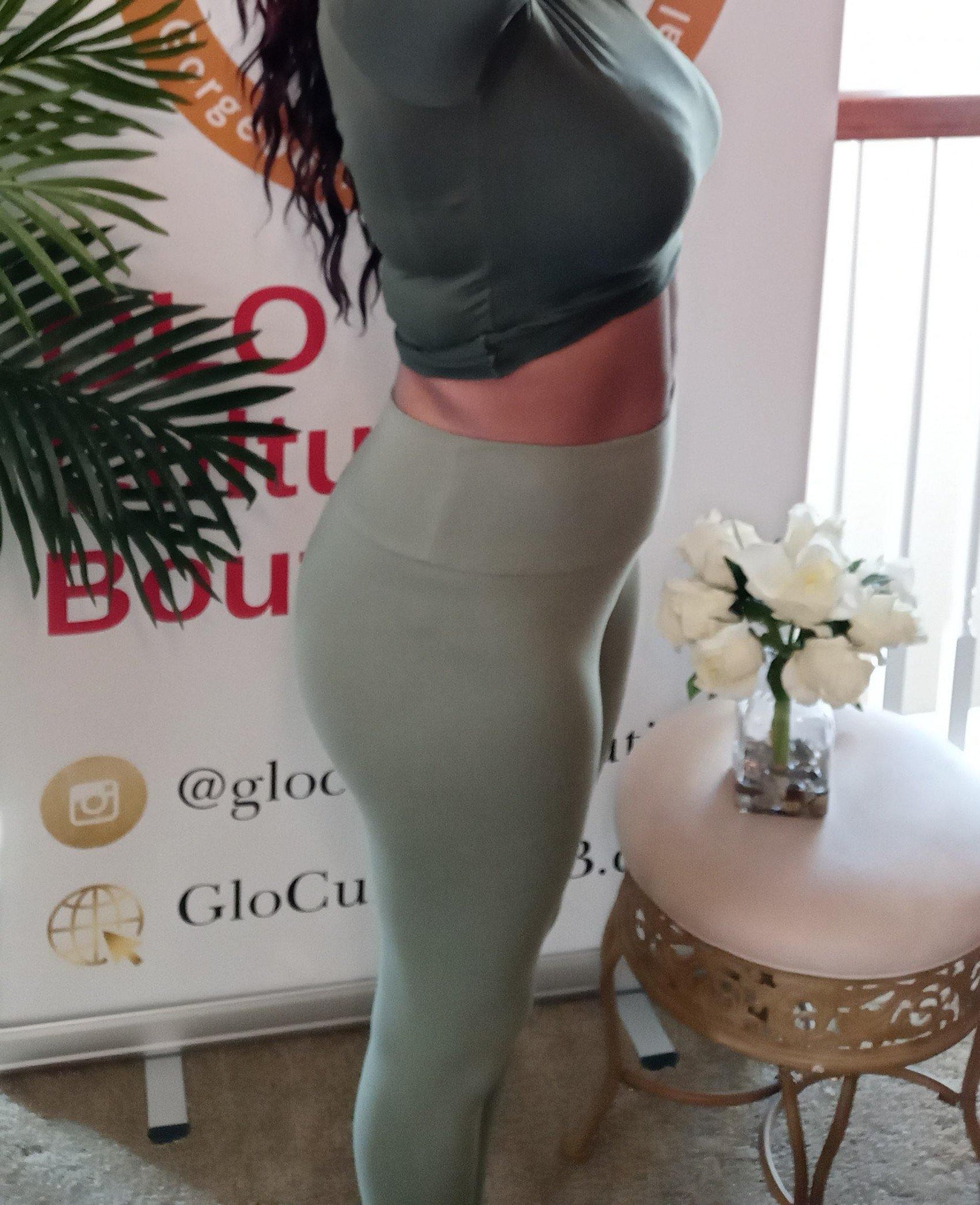 Light Olive Leggings - GLO Culture Boutique™