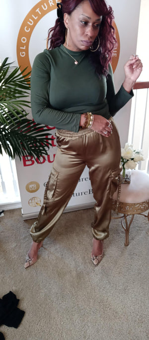 "Cute or Whatever" Satin Joggers - GLO Culture Boutique™