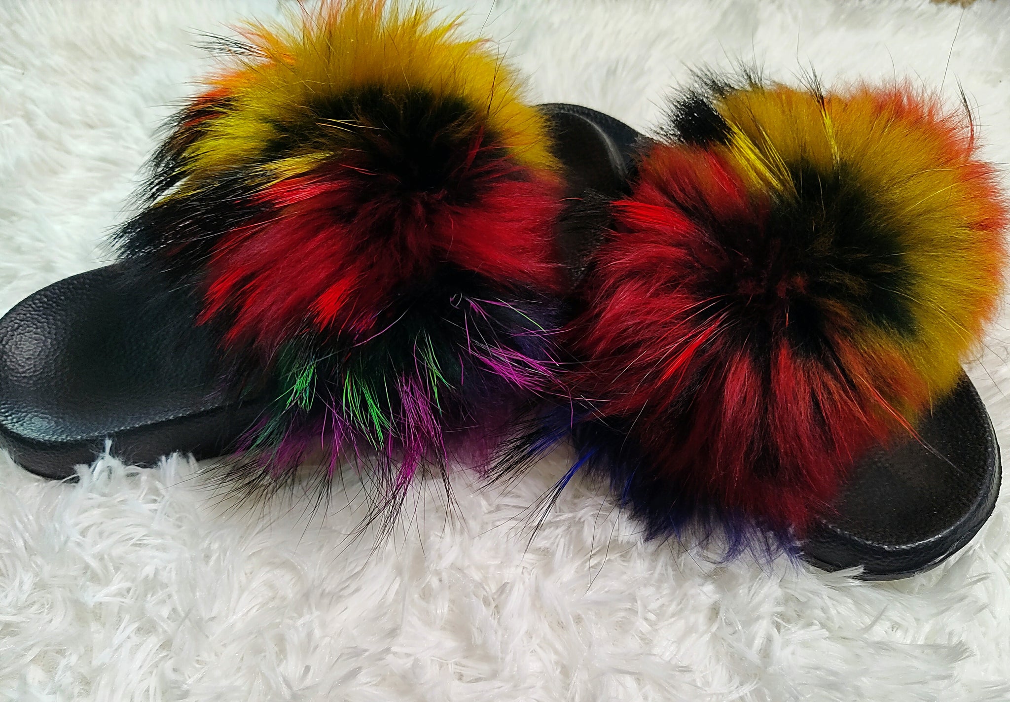 Fluffy Fur Slippers: Color Me Bad